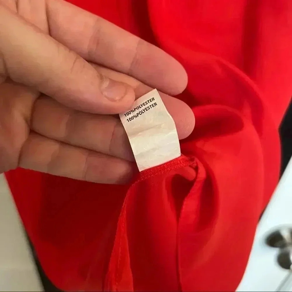 Ramy Brook Red Sleeveless Ladder-Trim Blouse - Picture 3 of 4